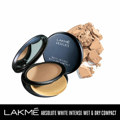 Lakme Absolute White Intense Wet and Dry Compact - Beige Honey - Distacart