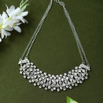 Thumbnail for Mominos Fashion Johar Kamal Silver-Plated Brass Finish Kundan Choker For Women - Distacart