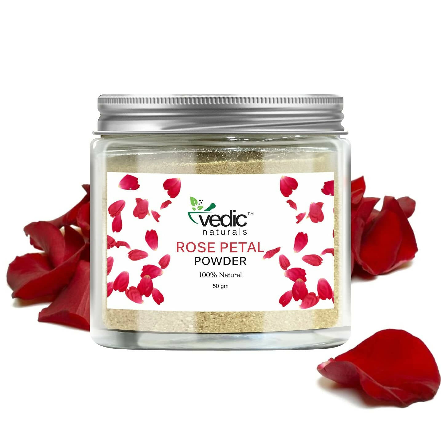 Vedic Naturals Rose Petal Powder Face Pack - Distacart