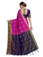 Thumbnail for Mimosa Women's Pink Mysore Silk Crepe Saree - Distacart