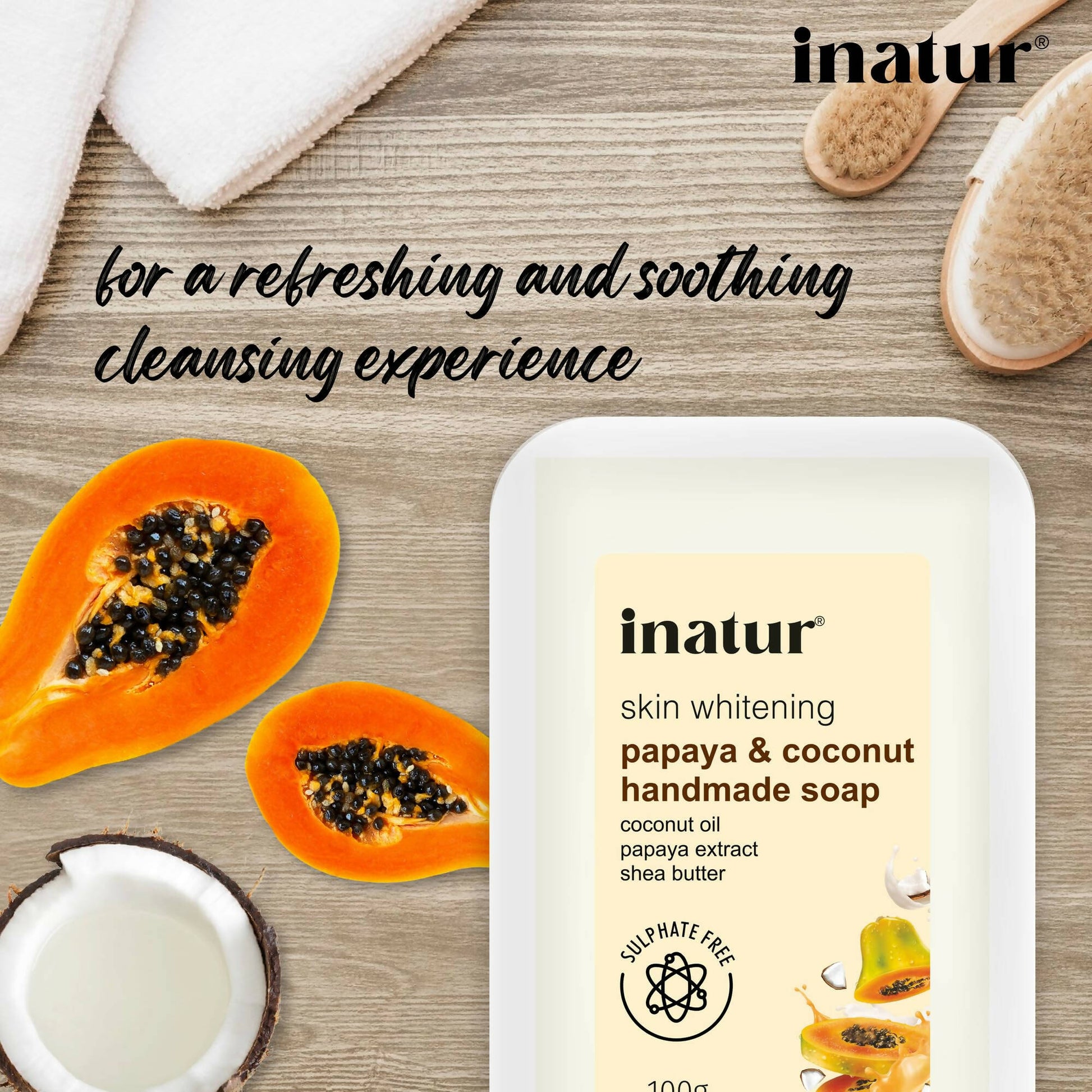 Inatur Papaya and Coconut Soap - Distacart