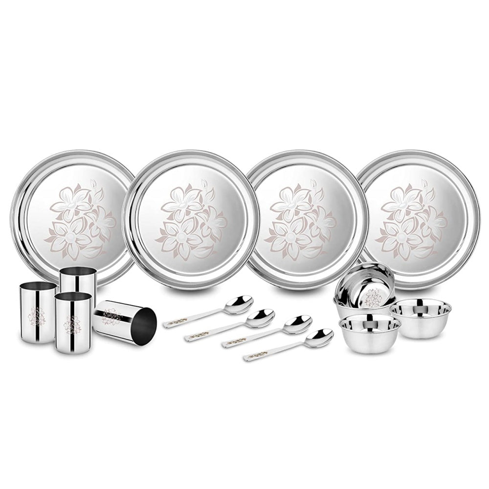 Stainless Steel Glory Dinner Set, 16-Pieces