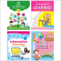 Thumbnail for Self Enhancement Student Workbooks Grade 2| Set of 4|Computer|Grammar|World of Knowledge-Value Education| Ages 7-8 Year - Distacart