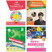 Thumbnail for Self Enhancement Student Workbooks Grade 8| Set of 4|Computer-Grammar-World of Knowledge-Value Education|Ages 13-14 Year - Distacart