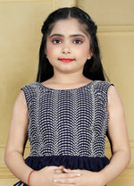 Thumbnail for Wedding Designer Blue Georgette Kidswear Lehenga - Aaradhna - Distacart