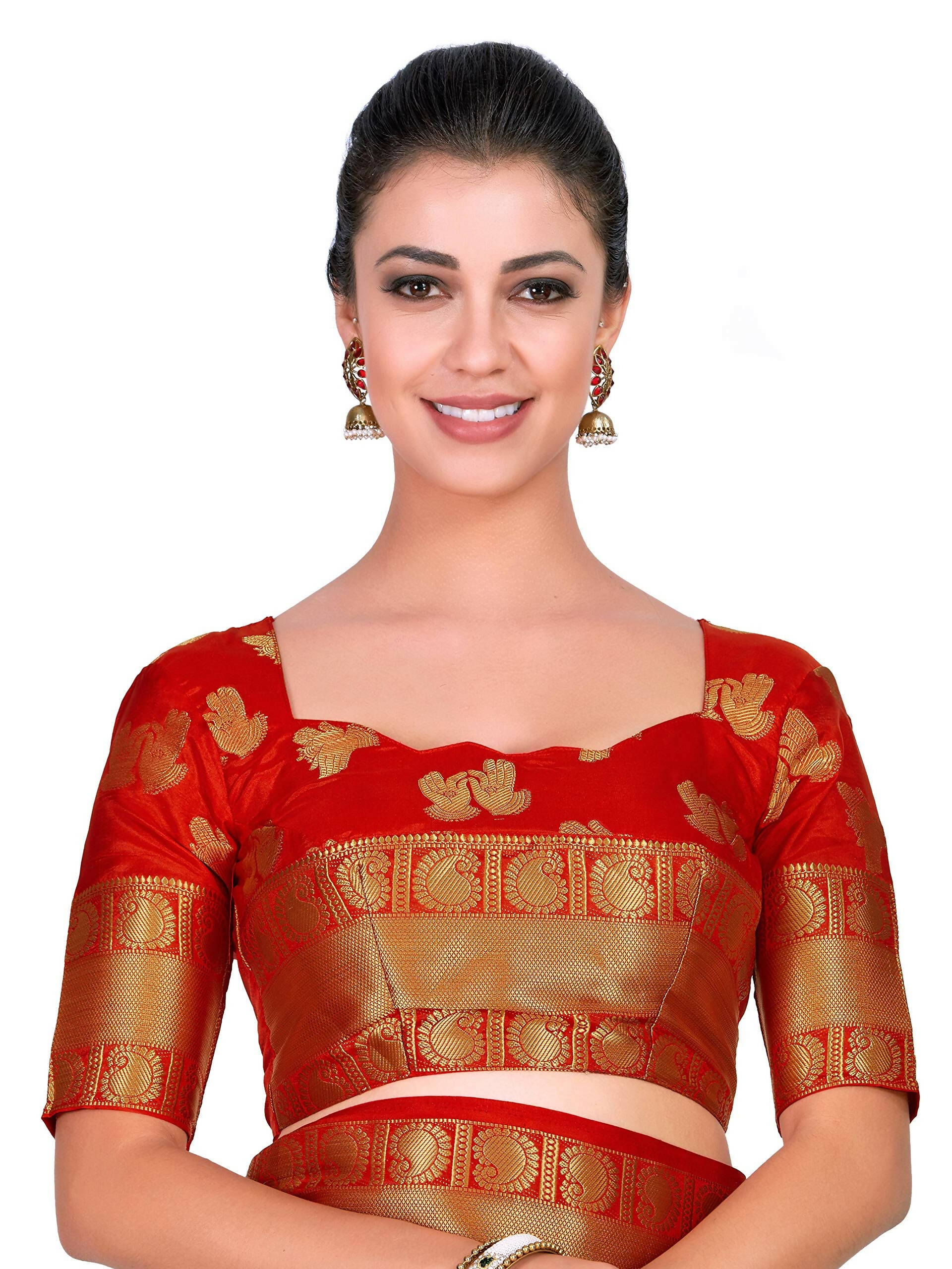 Mimosa Women's Green Kanchipuram Silk Saree - Distacart