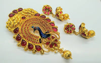 Thumbnail for Pink kemp Peacock pendant set