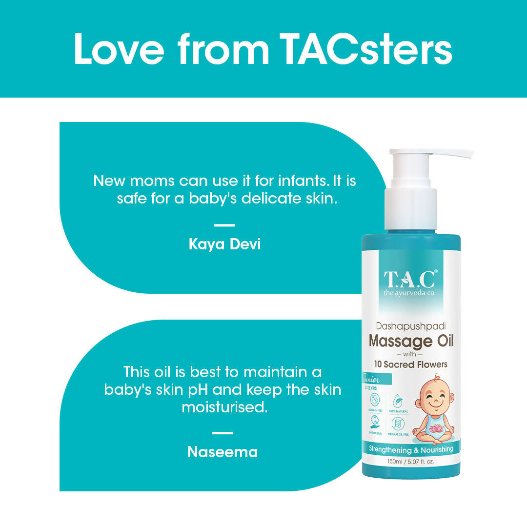 TAC - The Ayurveda Co. Dashapushpadi Ayurvedic Baby Massage Oil - Distacart