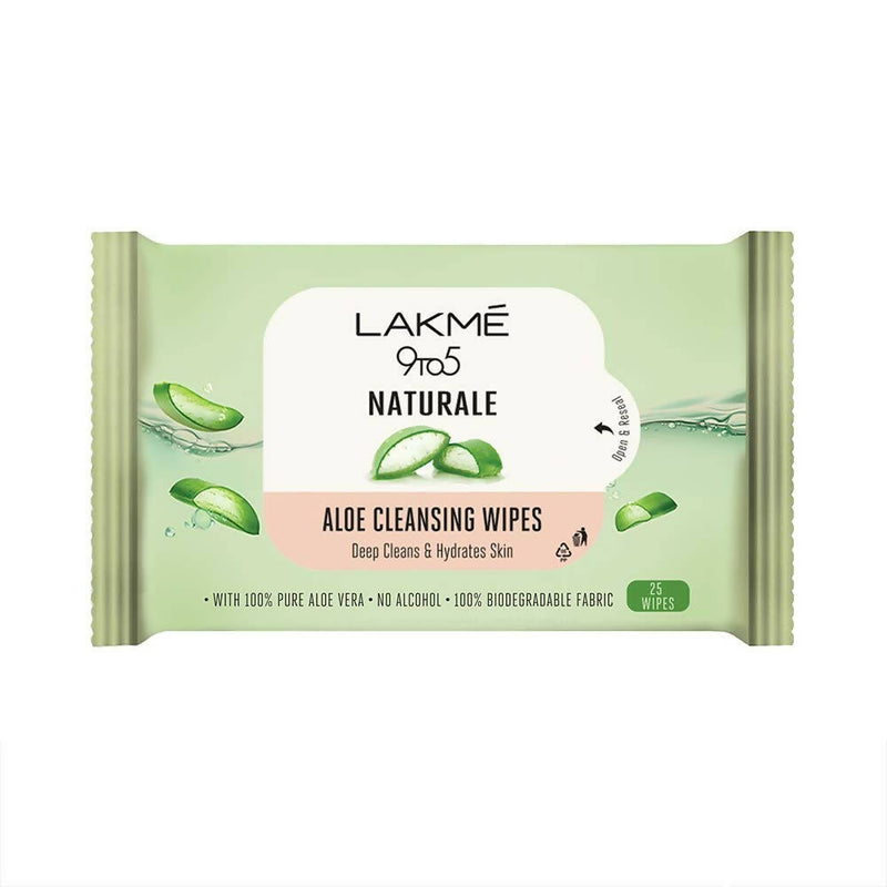 Lakme 9to5 Natural Aloe Cleansing Wipes - Distacart