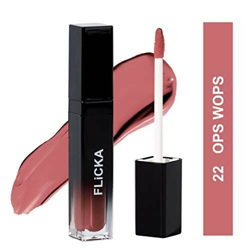 FLiCKA Set and Attack Liquid Matte Lipstick 22 Ops Wops - Nude - Distacart