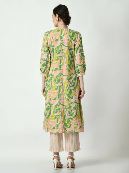 Myshka Women's Multi A-Line Printed Kurta - Distacart