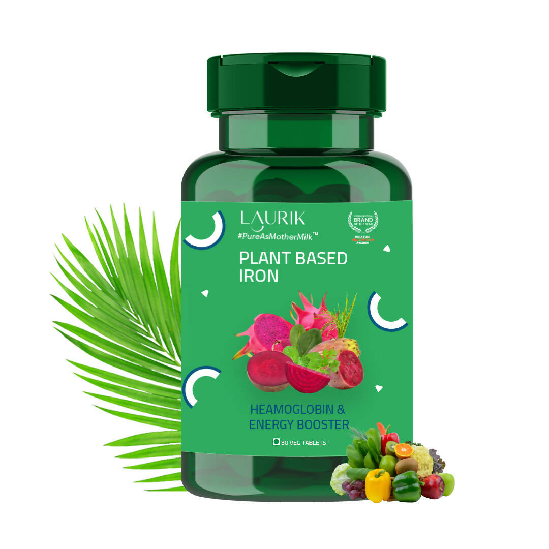 Laurik Plant Based Iron Tablets Increase Hemoglobin And Energy Booster - Distacart