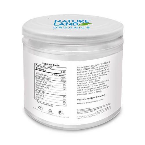 Nature Land Organics Raw Virgin Coconut Oil - Distacart