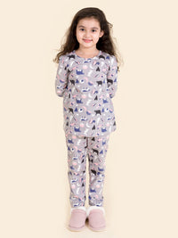 Thumbnail for Girls Pack Of 2 Pure Cotton Printed Night Suits - Mini Marvels - Distacart