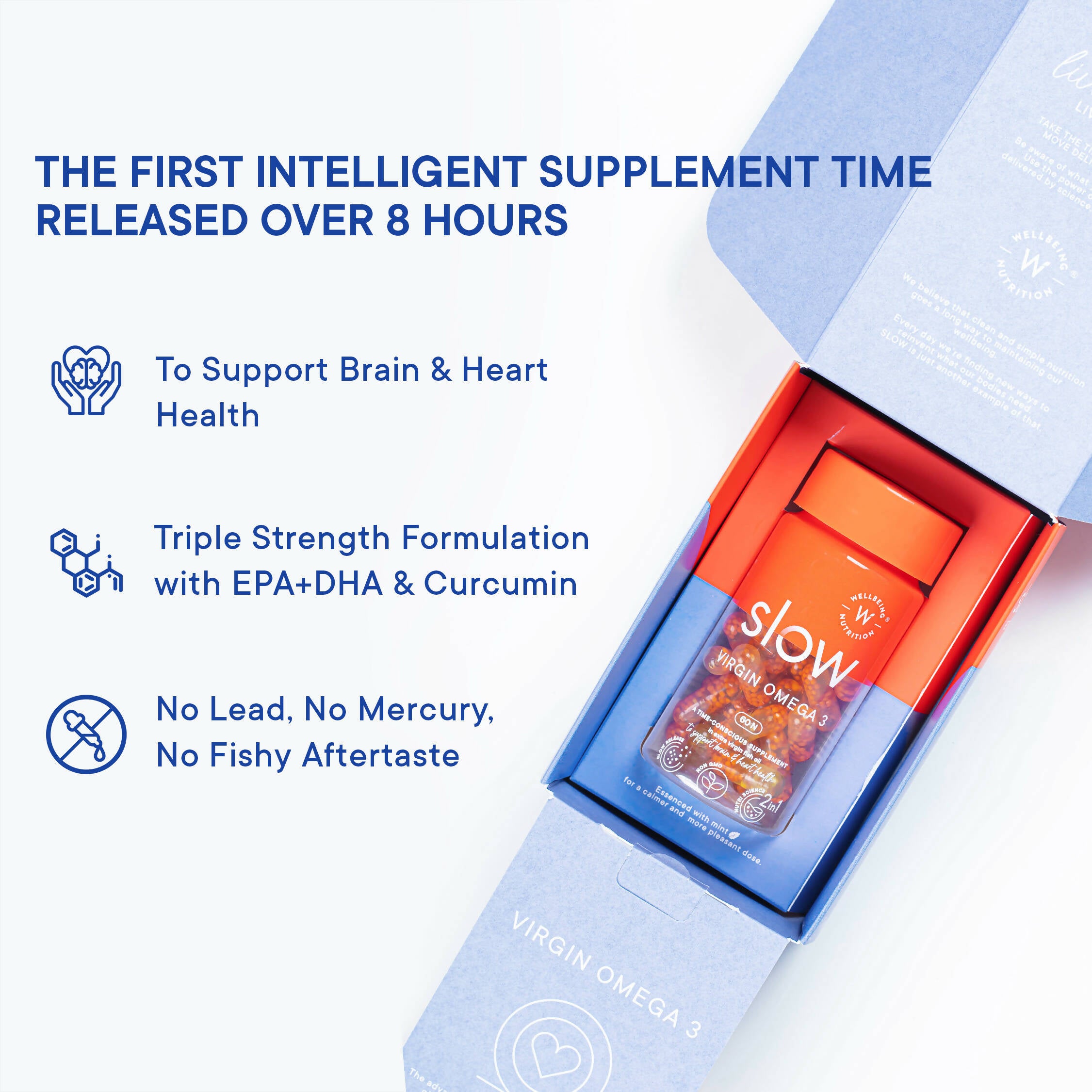 Wellbeing Nutrition Slow | Virgin Omega 3 Capsules - Distacart