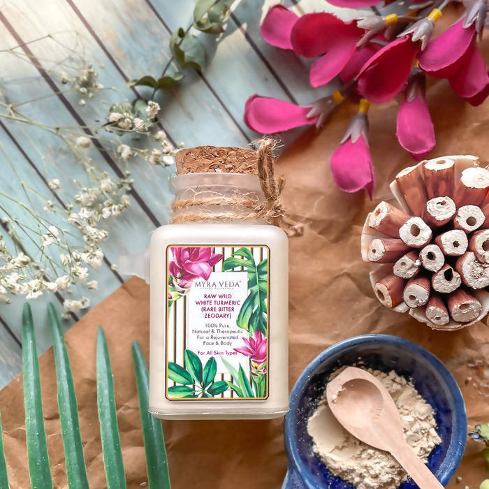 Myra Veda Raw Wild White Turmeric (Rare Bitter Zeodary)