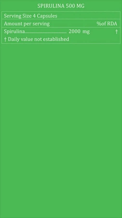Purayati Spirulina 500 mg Capsules