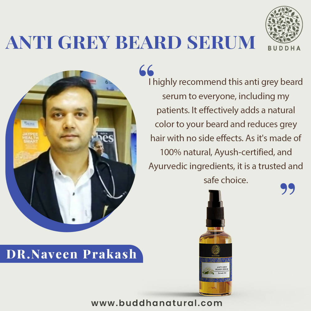 Buddha Natural Anti Grey Beard Serum Oil - Distacart