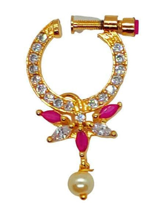 AD Ruby Designer Nose Ring (Left Side)
