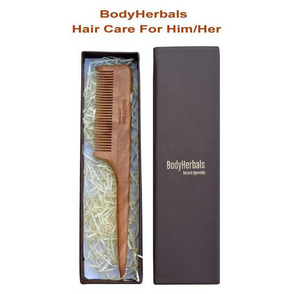 Bodyherbals Neem Wood Tail Comb Handle Dressing Comb