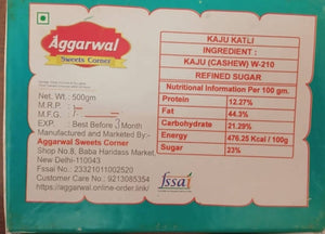 Aggarwal Sweets Corner Kaju Katli