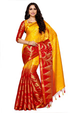 Thumbnail for Mimosa Women's Multi Color Art Silk Kanjivaram Saree - Distacart