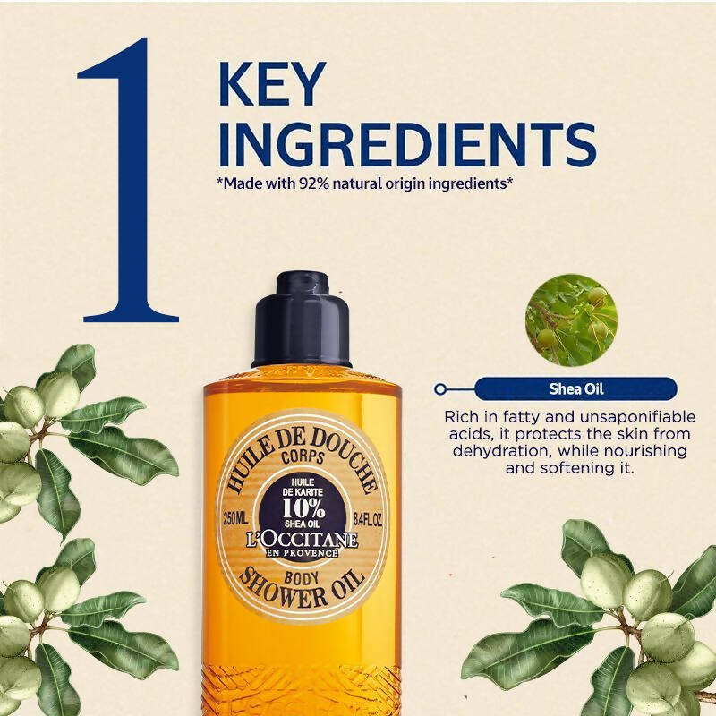 L'Occitane Shea Butter Shower Oil - Distacart