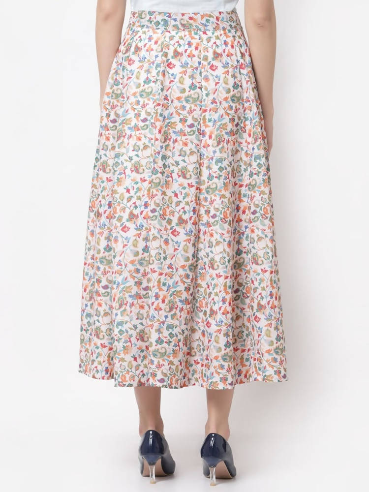 Myshka Multicolor Cotton blend Printed Skirt