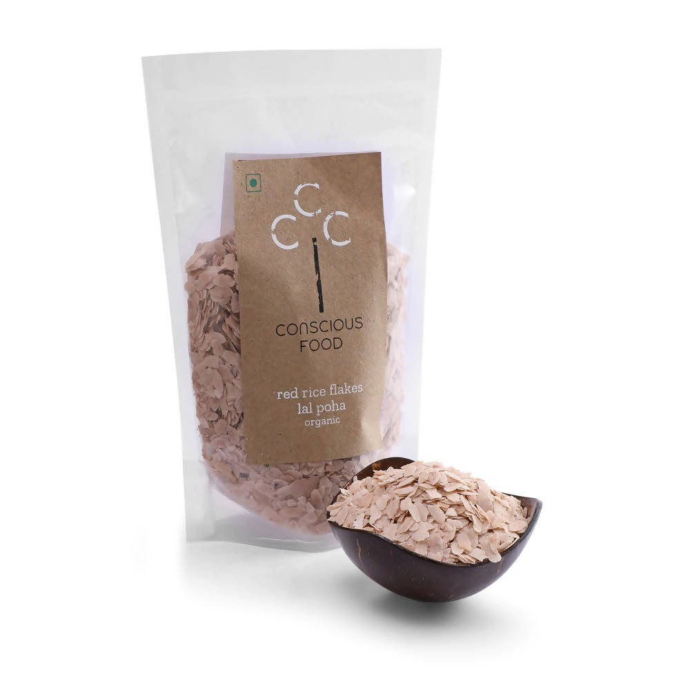 Conscious Food Organic Red Rice Flakes (Red Poha)