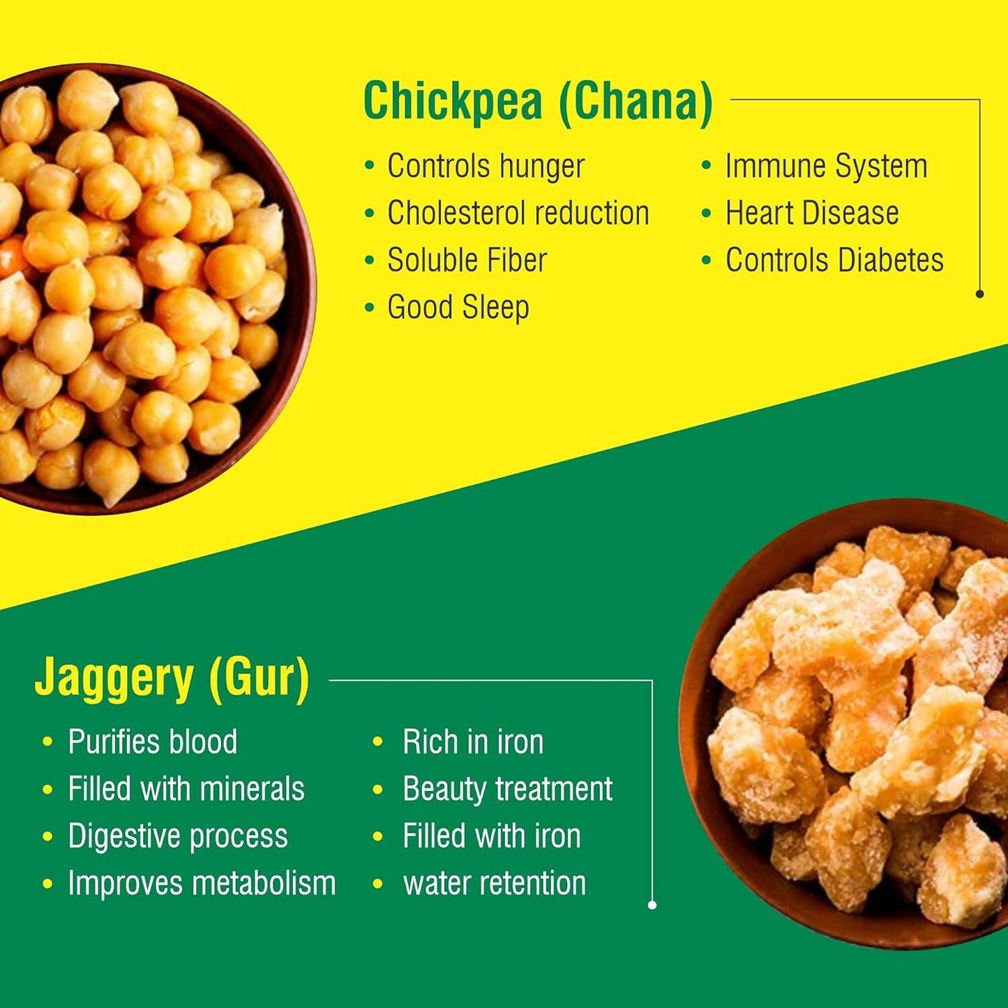 Dhampur Green Gur Chana - Distacart