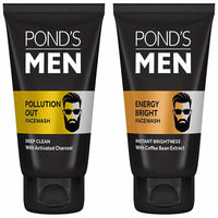 Thumbnail for Ponds Men Pollution Out Activated Charcoal Deep Clean Face Wash And Men's Energy Bright Face Wash