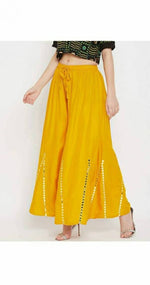 Thumbnail for Mominos Fashion Yellow Mirror Work Palazzo