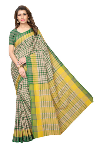 Vamika Cream Cotton Silk Weaving Saree - Distacart