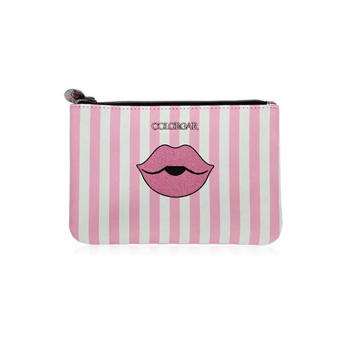 Colorbar Pouch Lips & Lashes Flat Pouches (Set Of Two) - White+Blush Pink - Distacart
