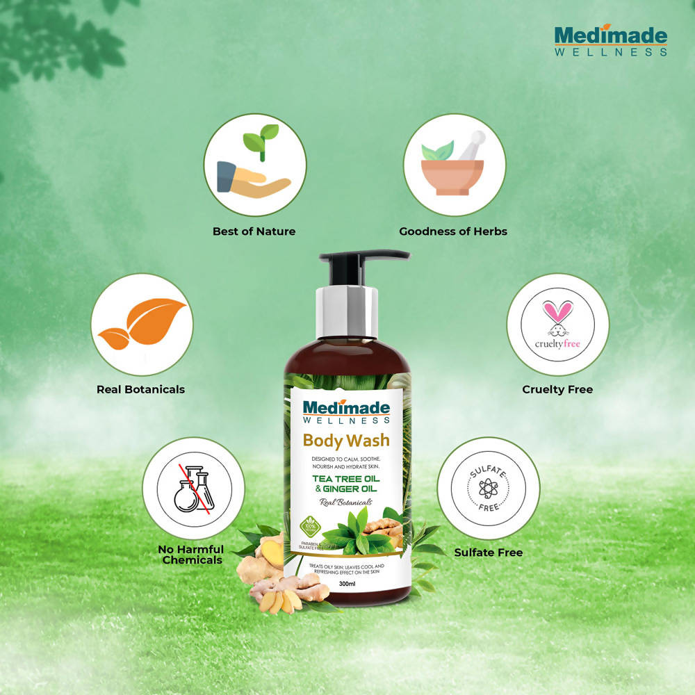 Medimade Wellness Tea Tree Oil & Ginger Oil Body Wash - Distacart
