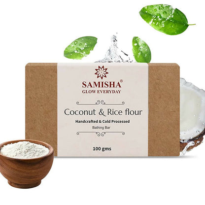Samisha Organic Coconut Milk & Rice Flour Skin Healing Bathing Bar - Distacart