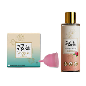 Floren Reusable Menstrual Cup with Intimate Wash for Women - Distacart