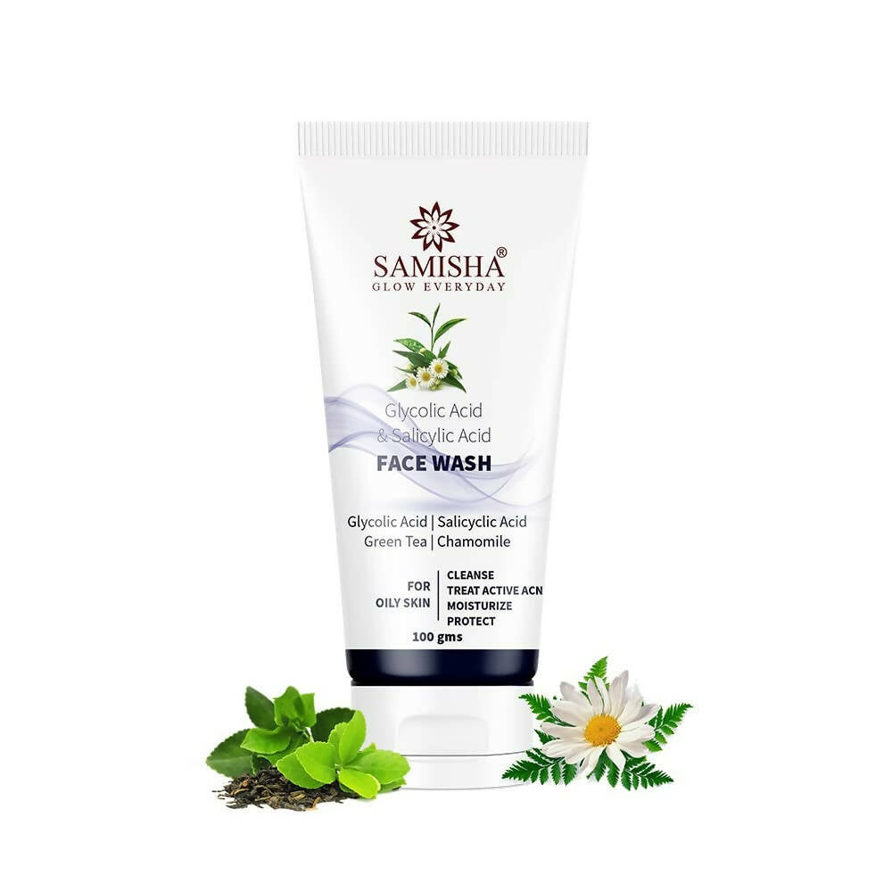 Samisha Organic Glycolic Acid & Salicyclic Acid Face Wash - Distacart