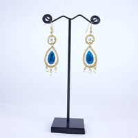 Thumbnail for Hand weaved Dangling Artificial Crystal Earrings