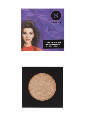 Sugar Cosmetics Contour De Force Mini Highlighter - 03 Metal Medal - Distacart