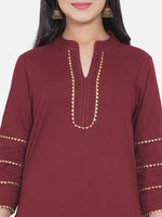Thumbnail for Girls Maroon Kurta With Sharara for Kids - Bhama - Distacart