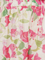 Thumbnail for Cream Multi Printed Kurta With Sharara for Kids - Bhama - Distacart
