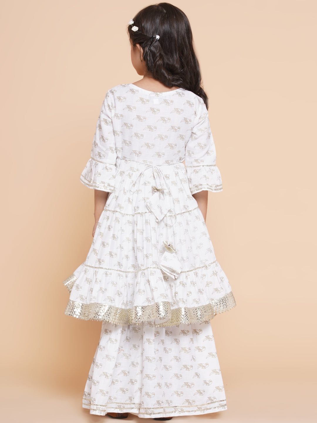 Girls Brid Printed Kurta With Sharara for Kids - Bhama - Distacart