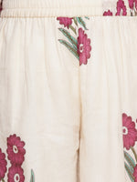 Thumbnail for Girls Pink & White Floral Printed Kurta With Sharara - Bhama - Distacart