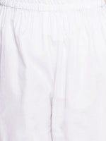 Thumbnail for Girls Black Ethnic Motifs Embroidered Kurta With White Sharara for Kids - Bhama - Distacart