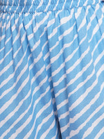 Thumbnail for Girls blue Bandhani Printed Angrakha Gotta Patti Kurta With Sharara With Dupatta for Kids - Bhama - Distacart