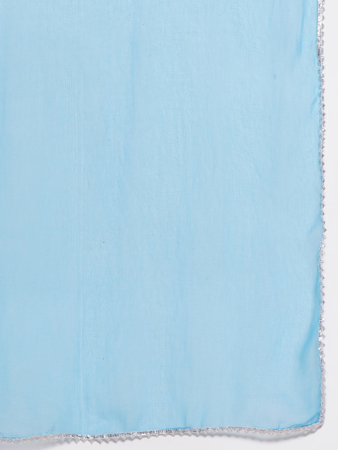 Girls blue Bandhani Printed Angrakha Gotta Patti Kurta With Sharara With Dupatta for Kids - Bhama - Distacart