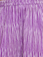 Thumbnail for Girls Purple Printed Cotton Kurta with Sharara for Kids - Bhama - Distacart