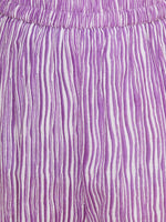 Thumbnail for Girls Purple Printed V- Neck Kaftan Kurta with Palazzos for Kids - Bhama - Distacart