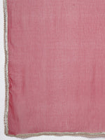 Thumbnail for Girls Maroon Ethnic Motifs Printed Angrakha Gotta Patti Kurta Sharara & Dupatta for Kids - Bhama - Distacart